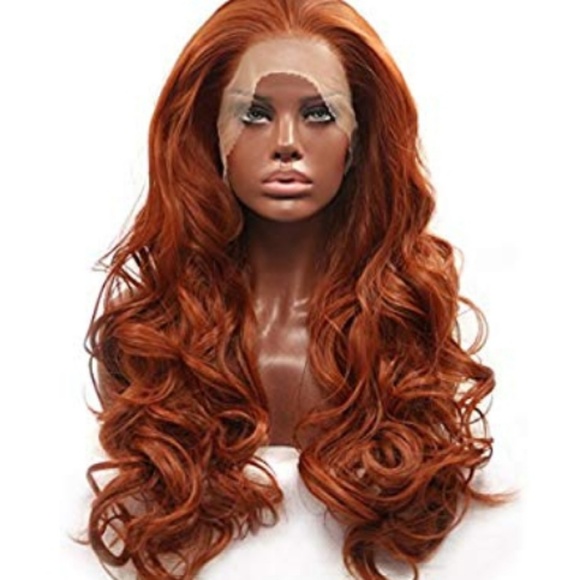 Copper Red Wavy Beauty Lace Front Wig main image 5